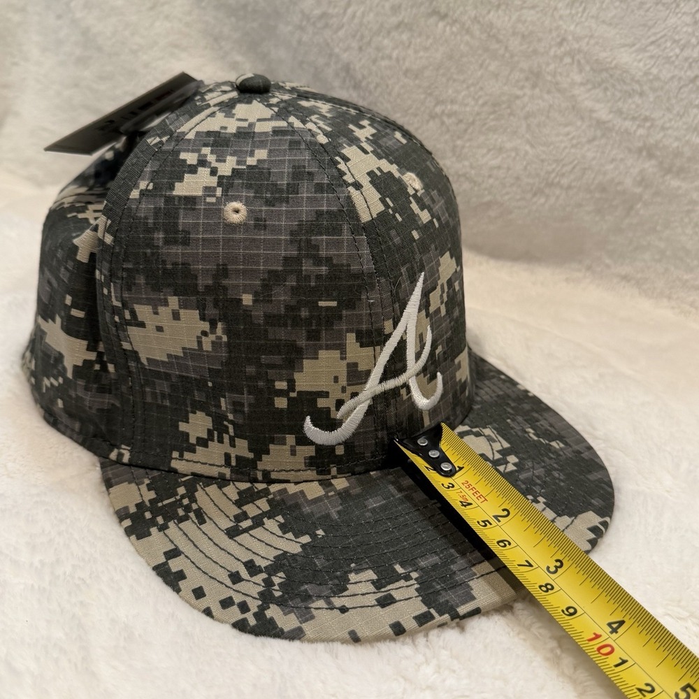 The Game Brand - Atlanta Braves Baseball Digi Camo Hat Cap NWT - Fitted Size L